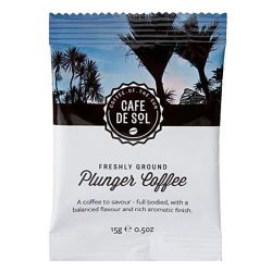 Picture of BOX OF 100 X 15G CAFE DE SOL PLUNGER COFFEE SACHETS